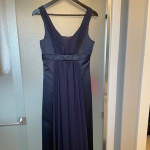 Full Length Navy Formal Dress